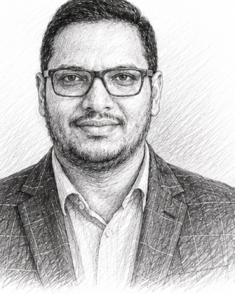 Pencil portrait of Varun Kumar